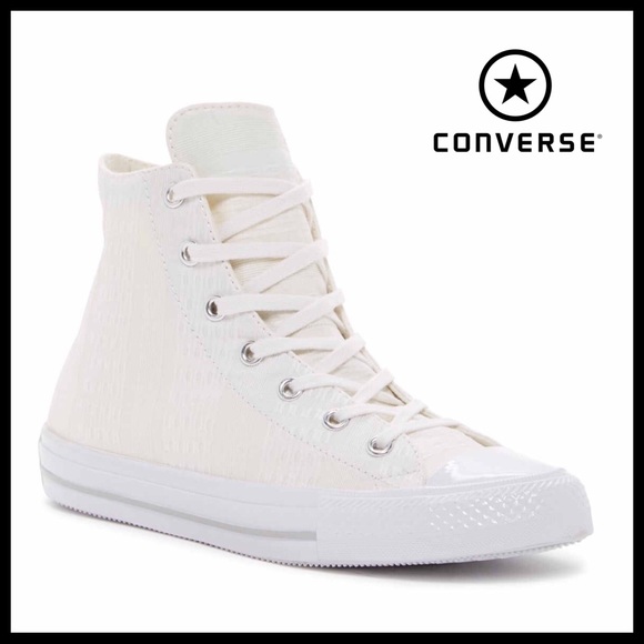 Converse Shoes - CONVERSE WHITE HIGH TOPS CHUCKS CANVAS SNEAKERS